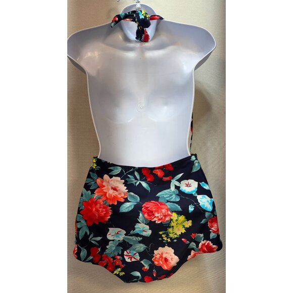 COCOSHIP Women's Retro Backless One-Piece Swimsuit Stretch Size M Multi Floral - Picture 2 of 9
